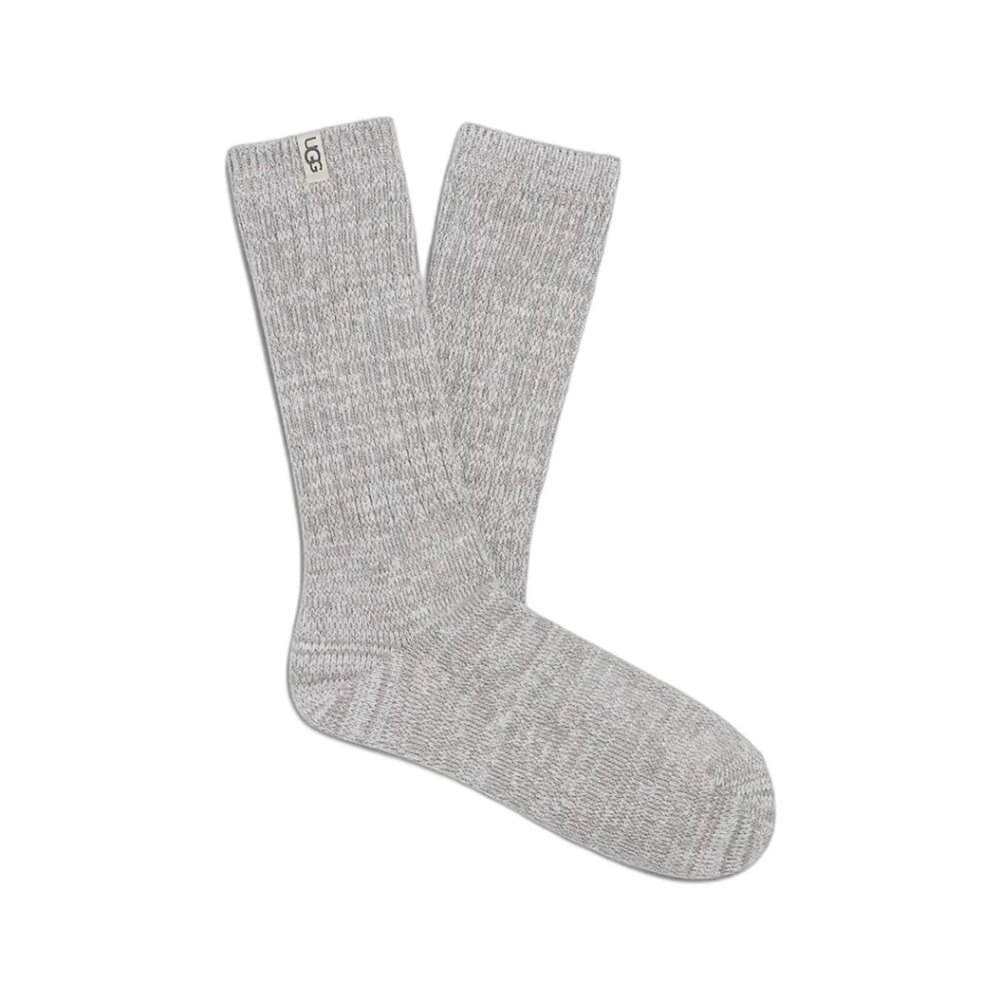 UGG Rib Knit Slouchy Crew Sock (Seal Grey)